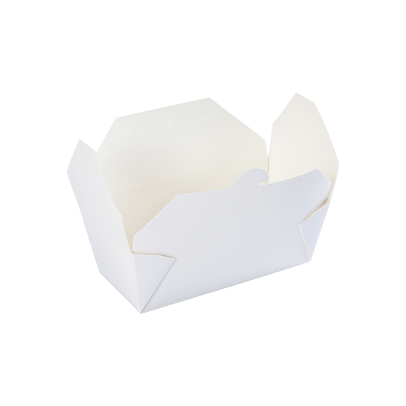 Pudełko na żywność z białego/drukowanego papieru PE/PLA na wynos Pudełko na żywność z białego/drukowanego papieru PE/PLA na wynos