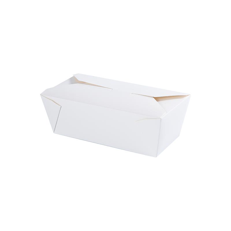 Pudełko na żywność z białego/drukowanego papieru PE/PLA na wynos