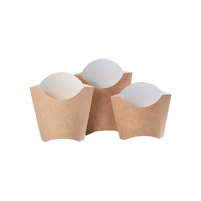 Jednorazowy uchwyt na frytki, papierowe kubki do smażenia, kubki do wędlin, łyżka do chipsów Kraft Jednorazowy uchwyt na frytki, papierowe kubki do smażenia, kubki do wędlin, łyżka do chipsów Kraft